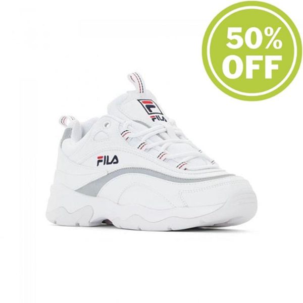 Fila Tenisky Damske Biele / Strieborne - Ray Low Wmn Vypredaj - Slovakia 56209-LVMF